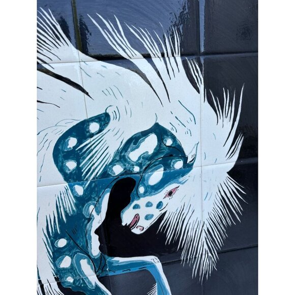 Spirit Horse Serigraph Tile Art Work Artist A M Henry 68 The Action Horse Series - Picture 4 of 13